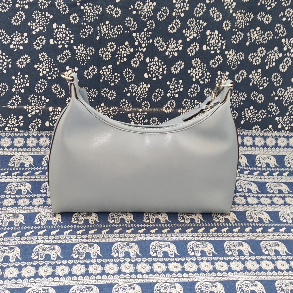 Coach Pale Blue Leather Shoulder Bag - Picture 4 of 12